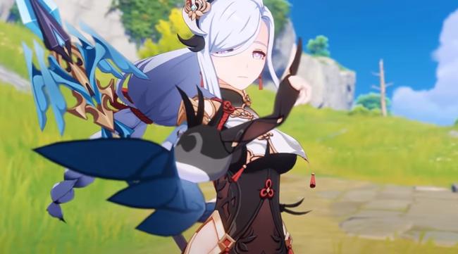 One of Genshin Impact's newest characters, Shenhe - made available in patch 2.4.