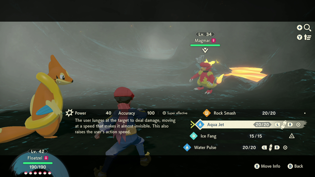 A Pokemon Battle, where type strengths and weaknesses are used to execute powerful moves.