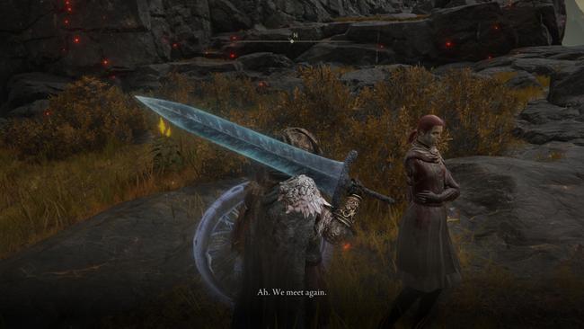 Millicent moves around The Lands Between, and to advance her quest you need to find her and talk to her.