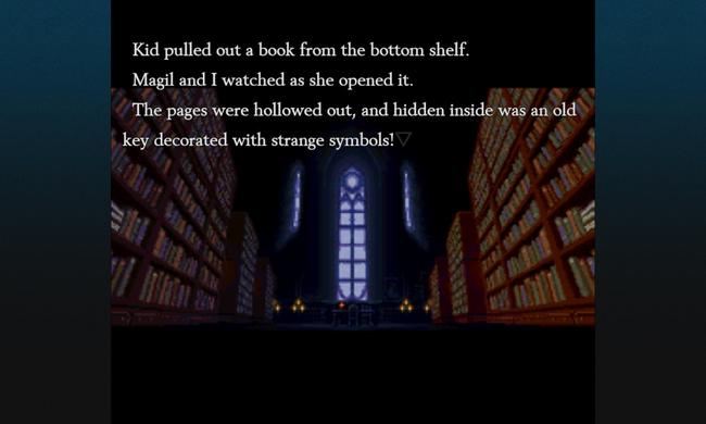 You'll need to open the far purple book to get the key required to continue.