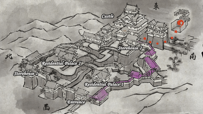 Regardless of which approach you take, the Twilight of Edo Japan chapter will have you navigating this castle and the surrounding grounds.