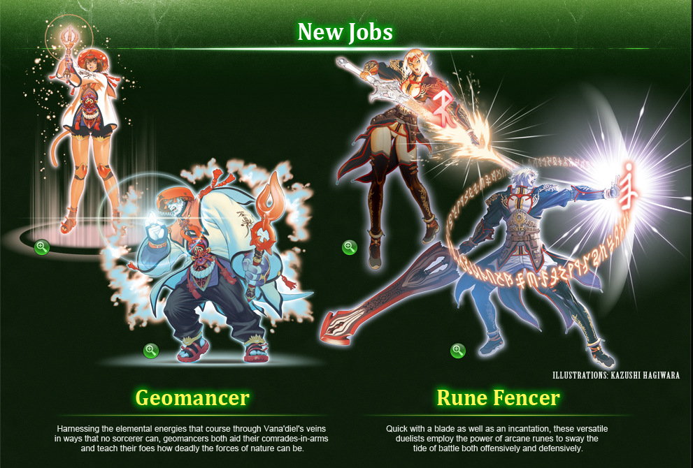 The first is the Geomancer, which uses the power of... appears to be in fac...